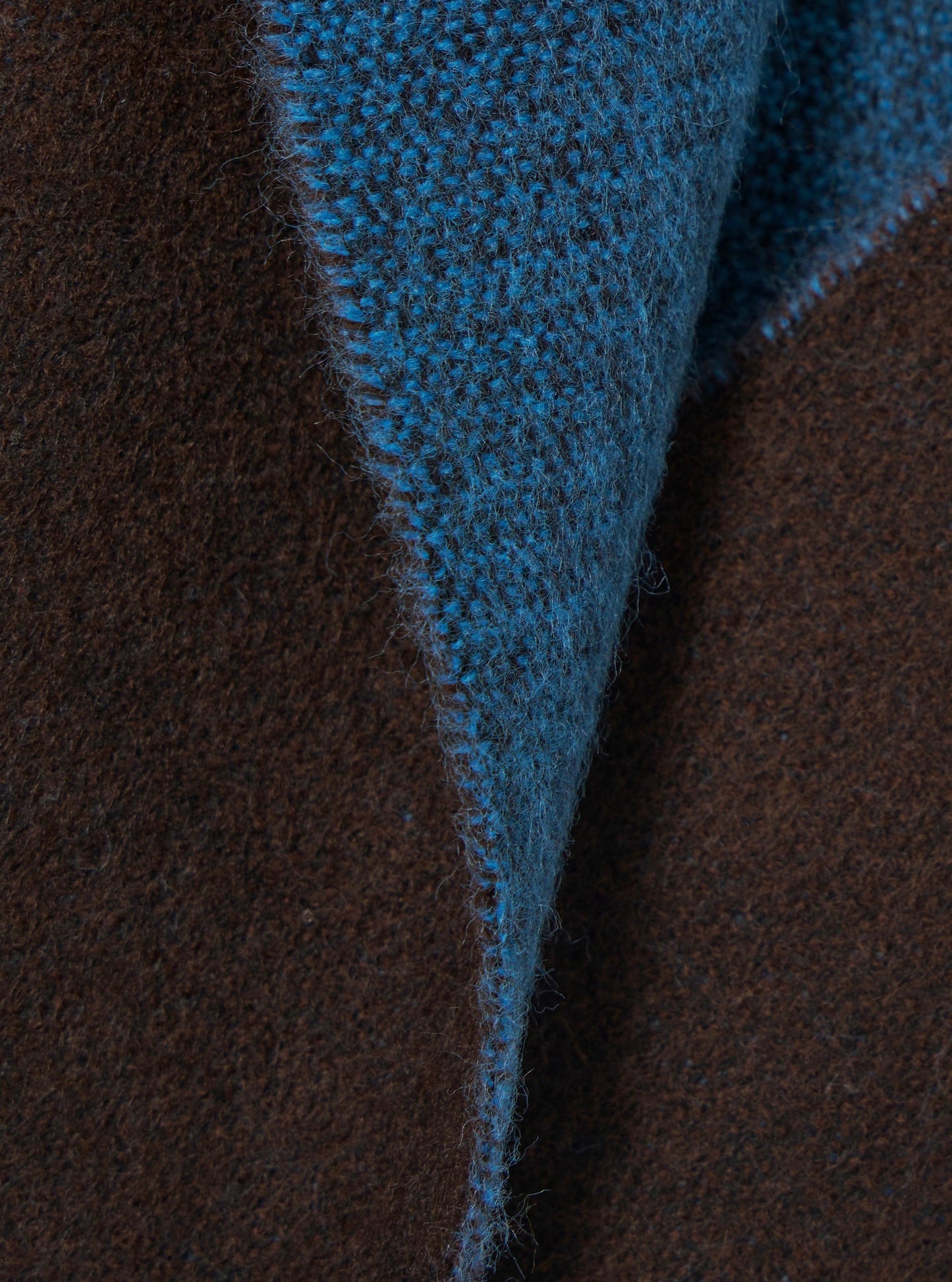 Double Sided Scarf - Light Blue/Brown