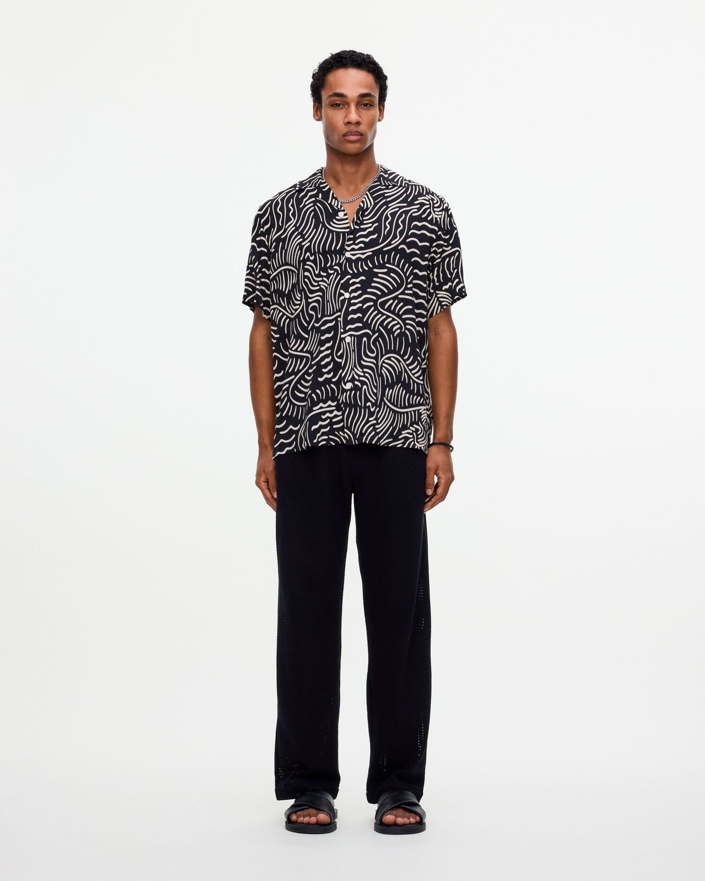 Tar Lorenzo Viscose Shirt - Black