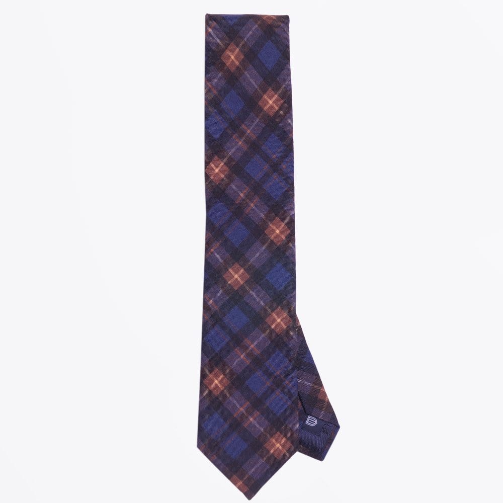 - The Navy Wool Print Tie