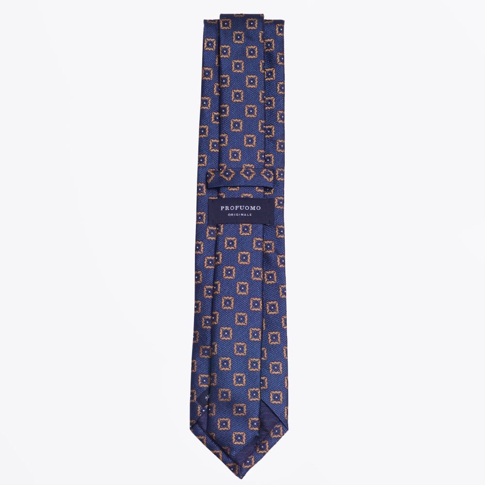 - The Silk Woven Tie - Navy
