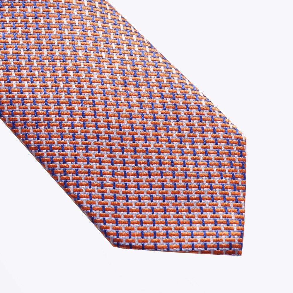 - Overlay Weave Tie - Orange