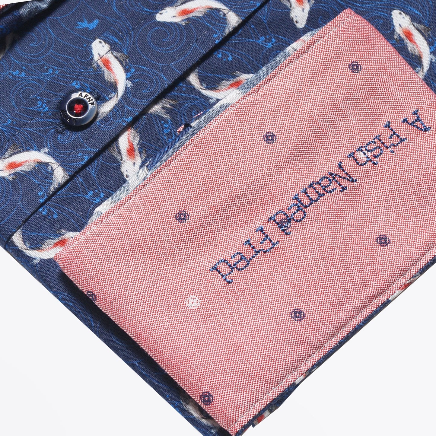 - Fish Print Shirt - Blue