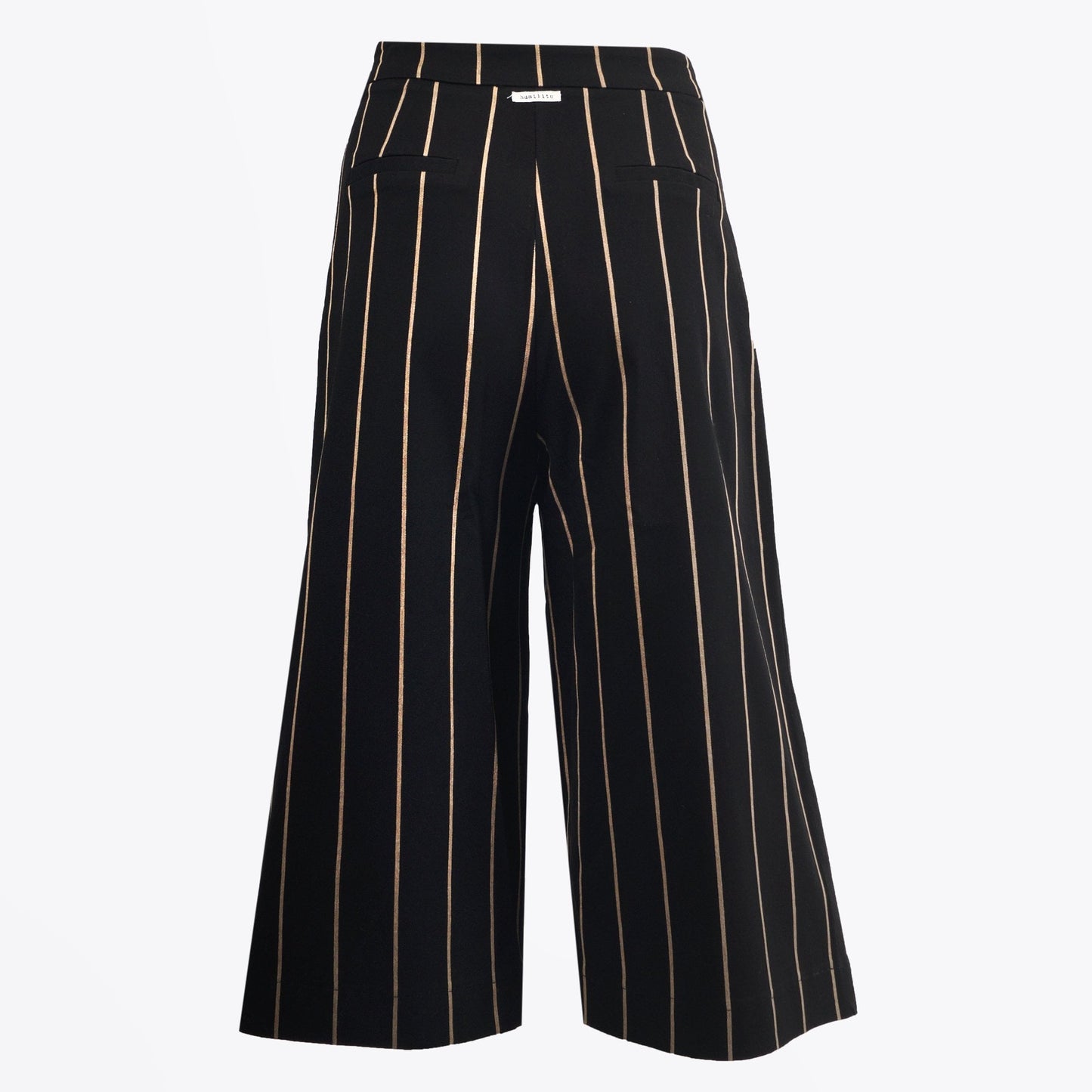 - Pinstripe Samurai Pants - Black