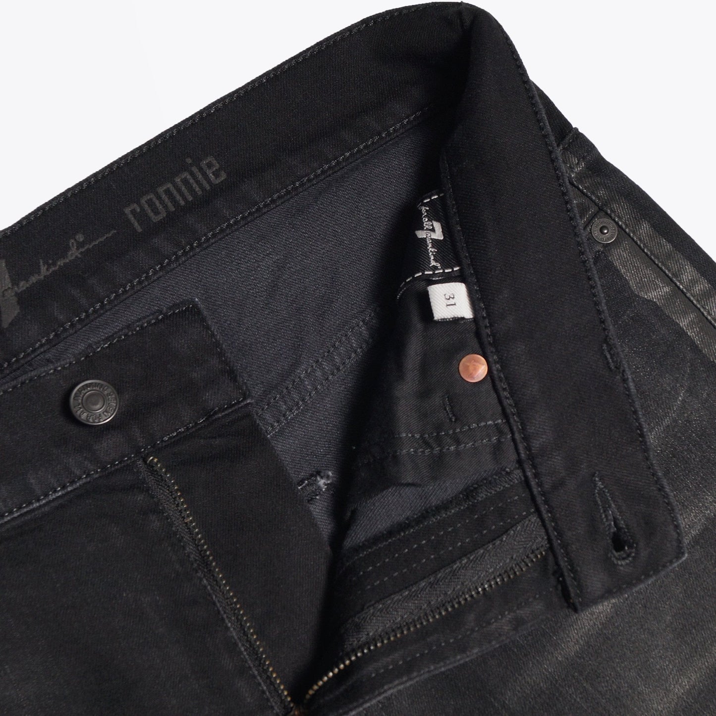 - Ronnie Stripe Luxe Performance Jeans - Black