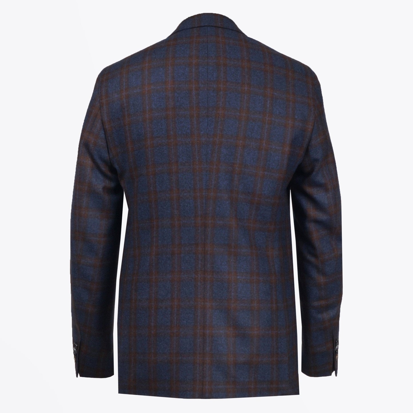 - Sherman Check Wool Blazer - Navy