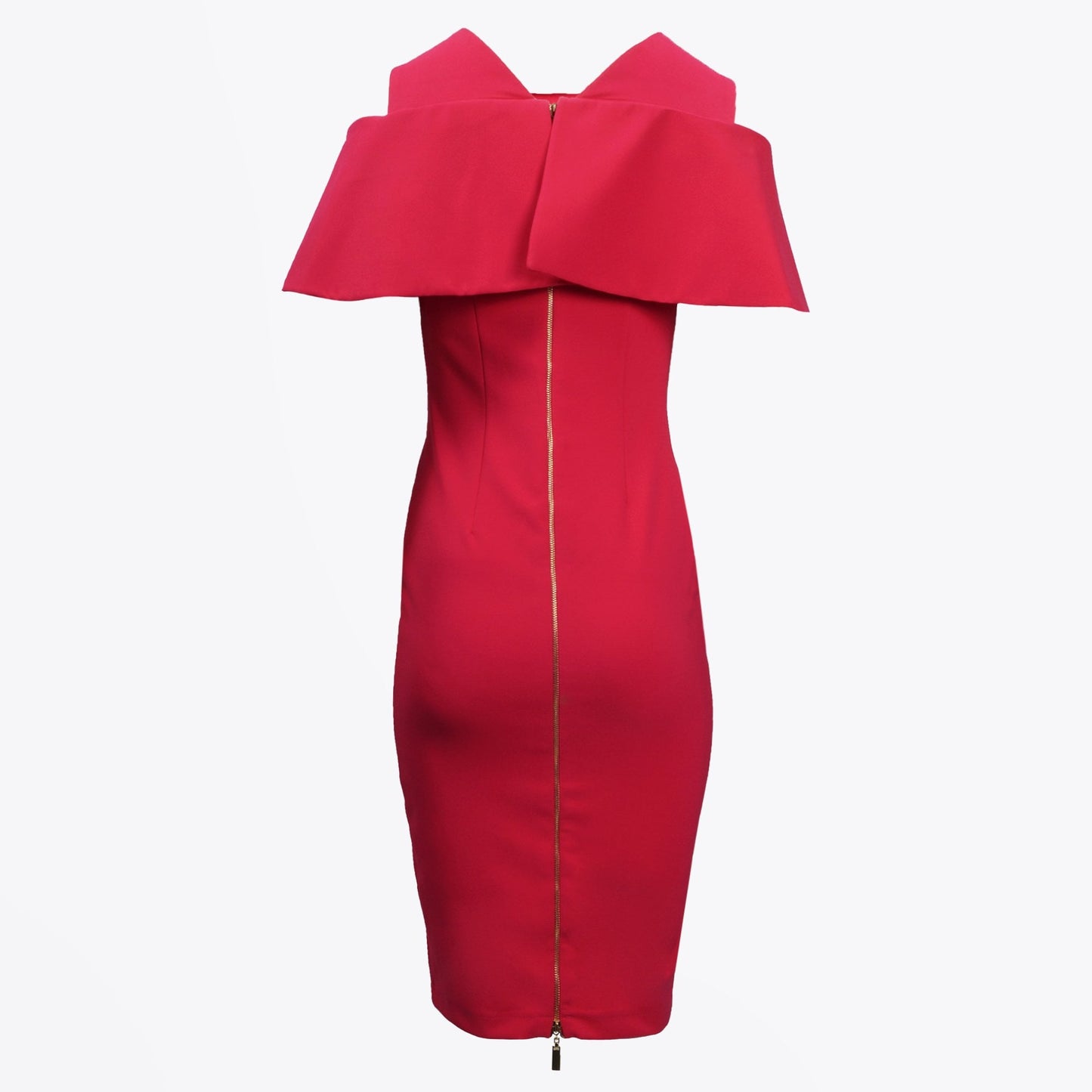 - Crepe Cold Shoulder Dress - Pink