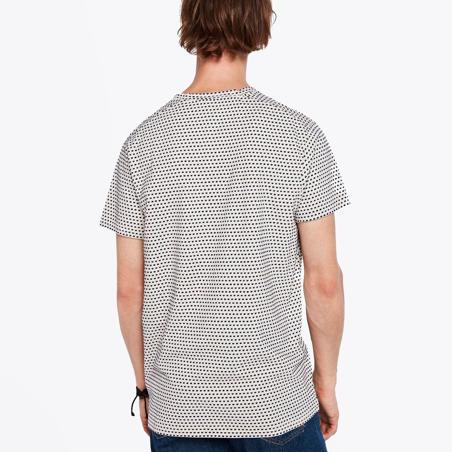 - Stitched Jacquard Tee - White