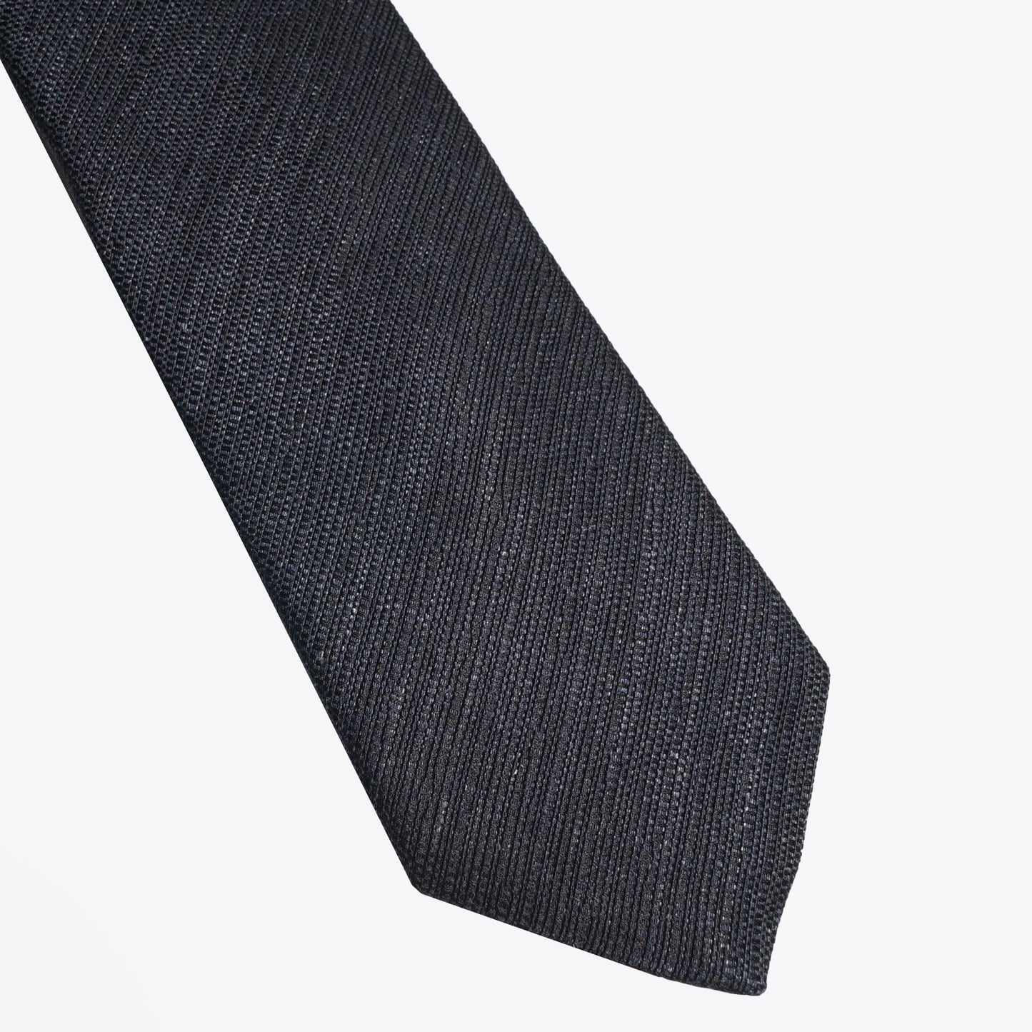 - Plain Woven Tie - Grey