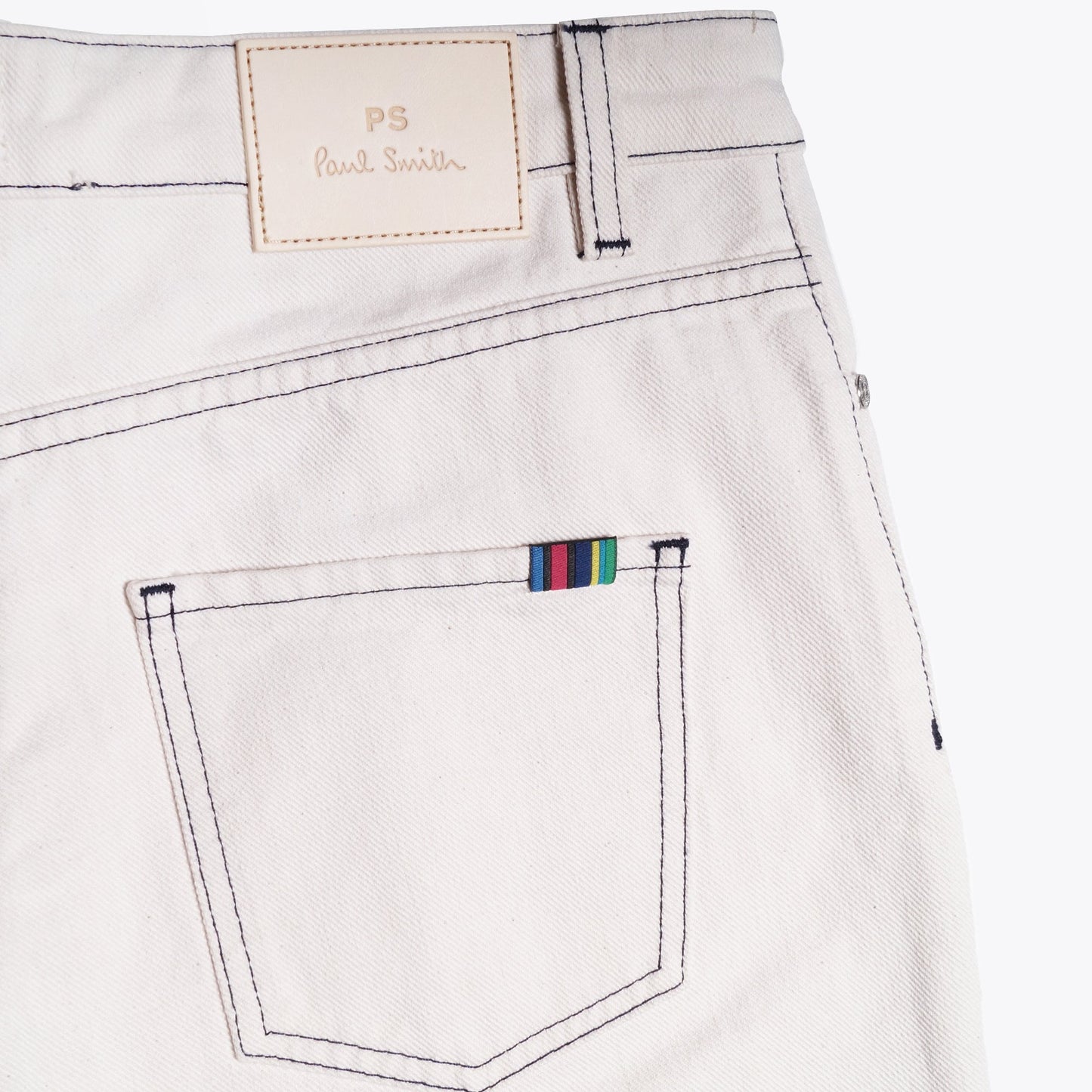 Girlfriend Straight-Leg Jeans - White