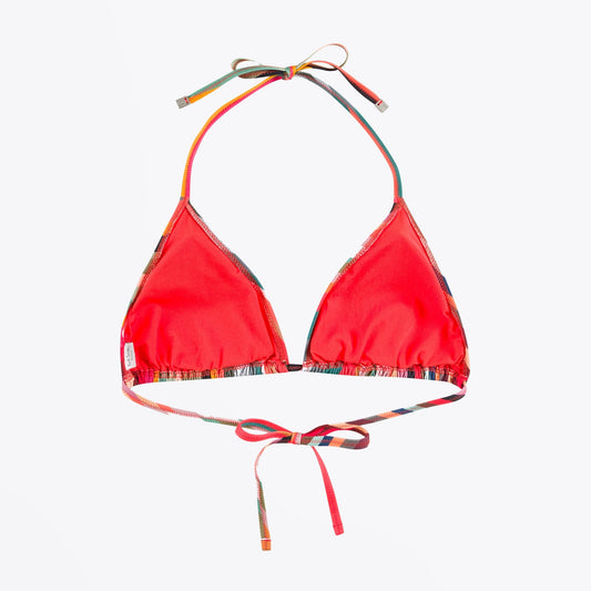 - 'Swirl' Print Triangle Bikini Top - Multi