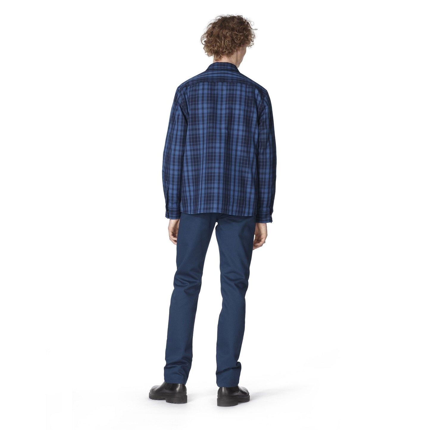 - Plaid Quilted Shirt - Blue