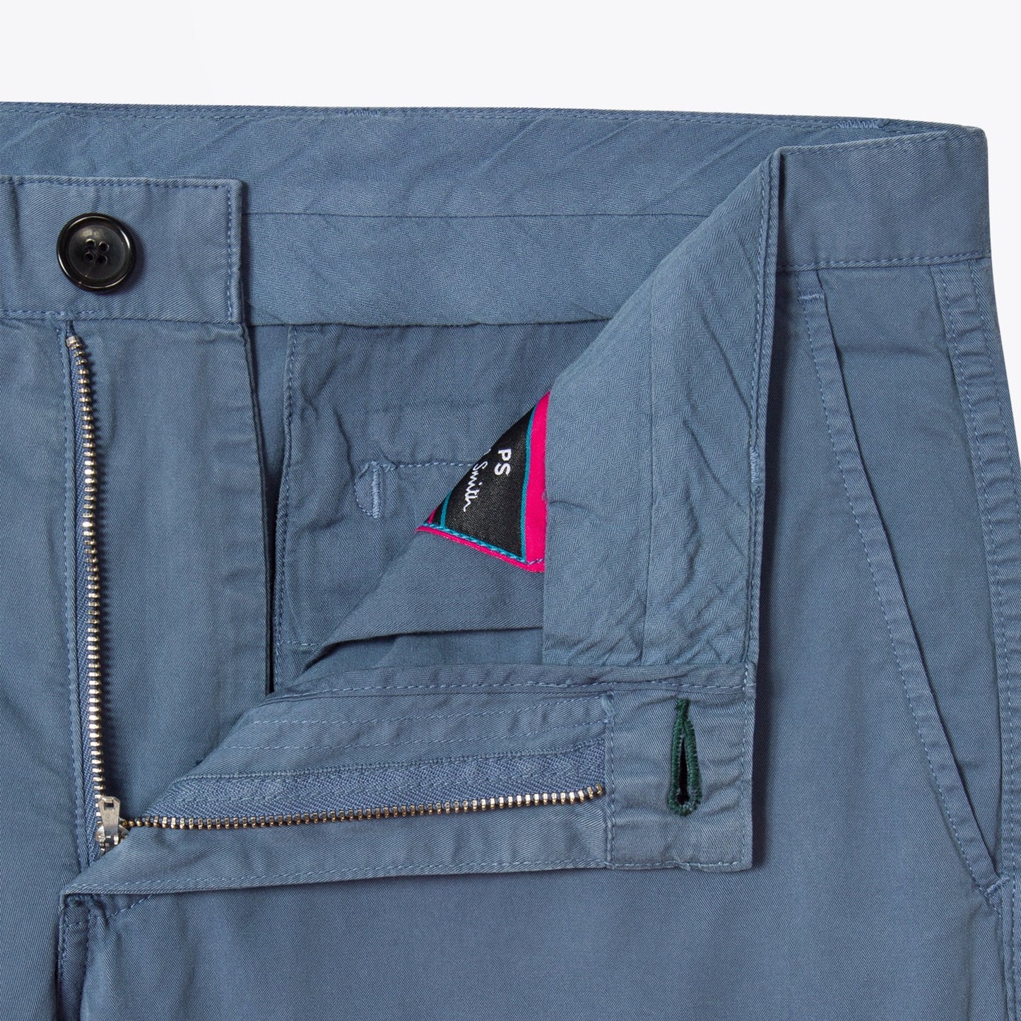 - Slim Fit Stretch Cotton Chinos - Light Blue