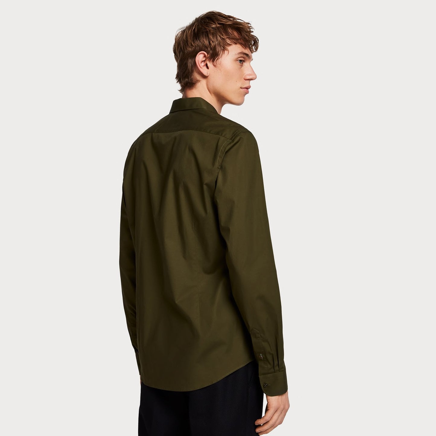 - Slim Fit Stretch Shirt - Green