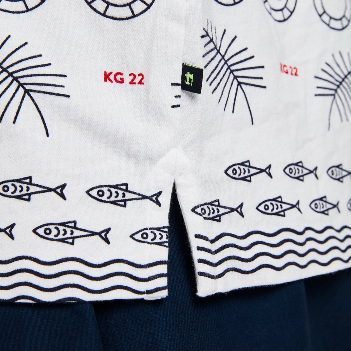 Nautical Print Tee - White