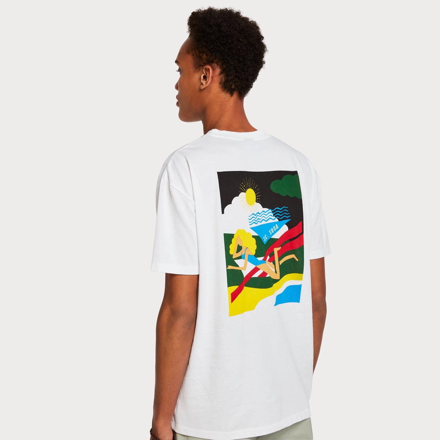 Back Art Print Tee - White
