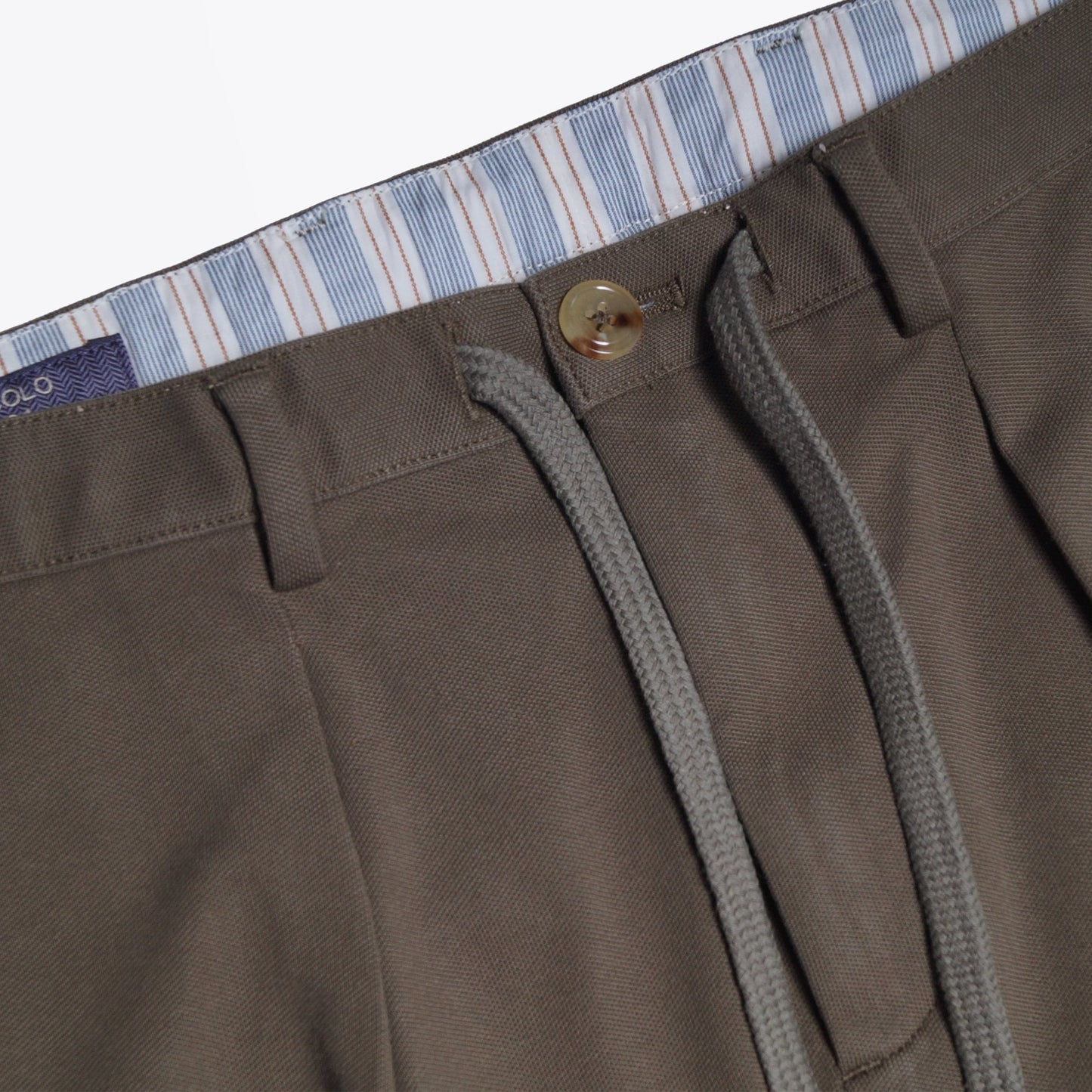 - Stretch Drawstring Trousers - Army Green