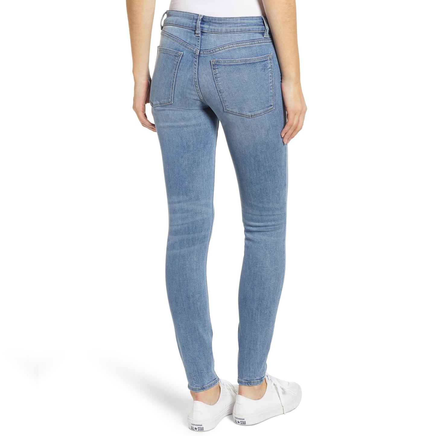 Florence Mid-Rise Skinny Jeans - Light Blue