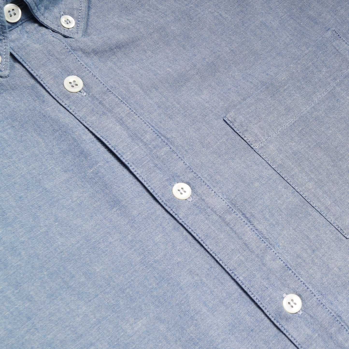 - Angus Stitch Detail Shirt - Indigo