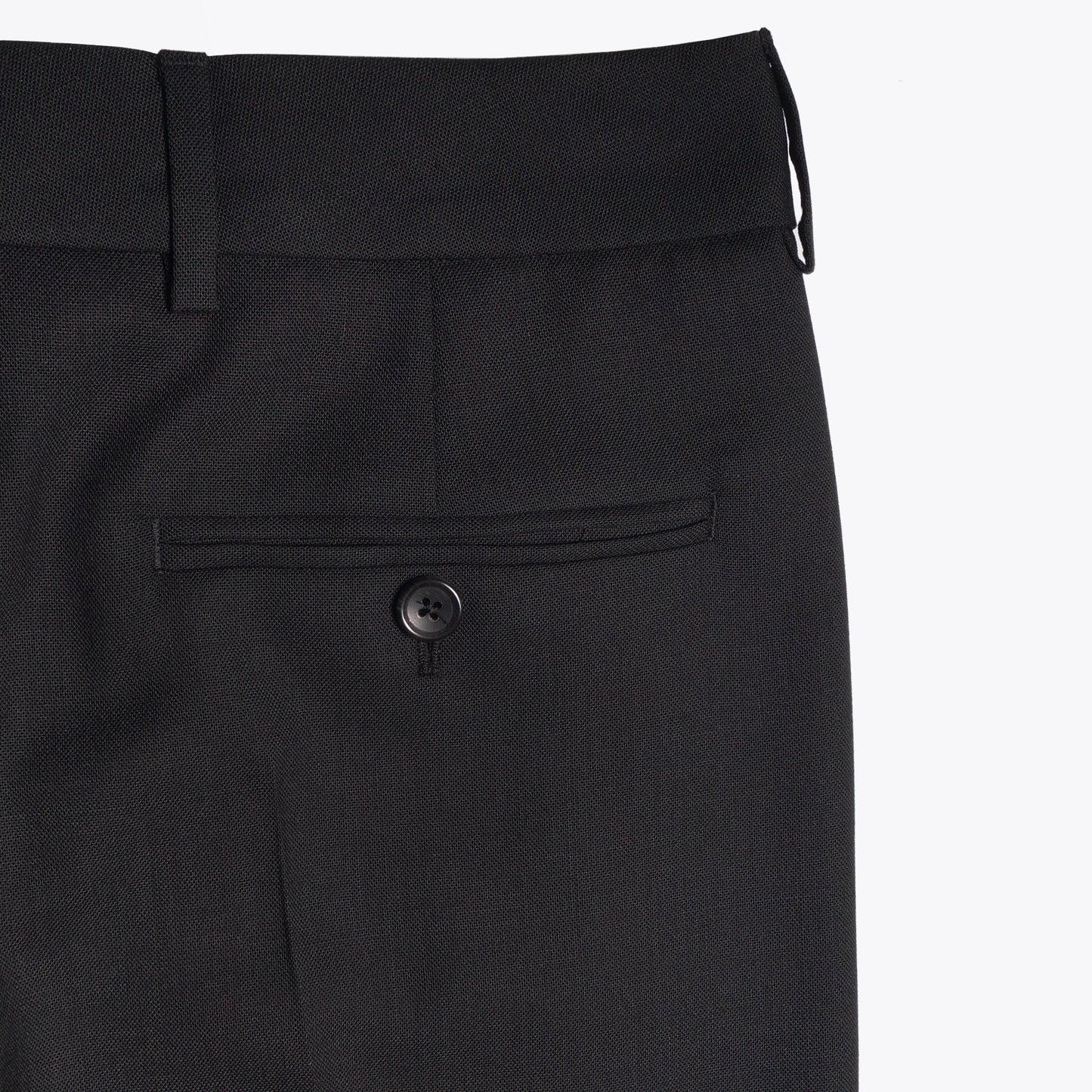 - Classic Fit Wool-Hopsack Trousers - Black