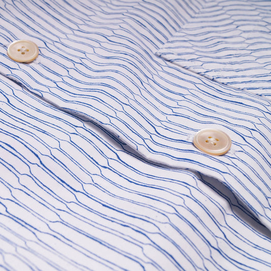 - 'Scramble Net' Print Short-Sleeve Shirt - White