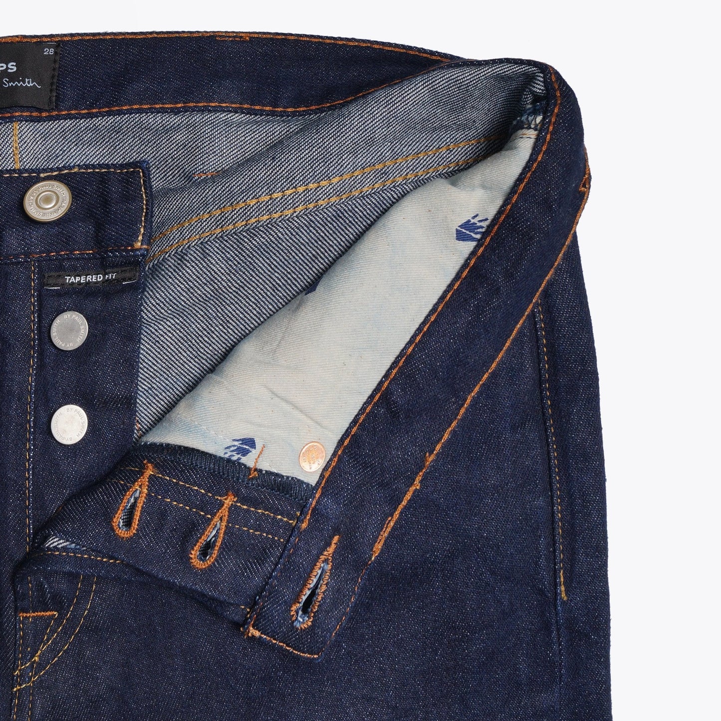 - Zebra Cotton Tapered Jeans - Dark Wash Denim