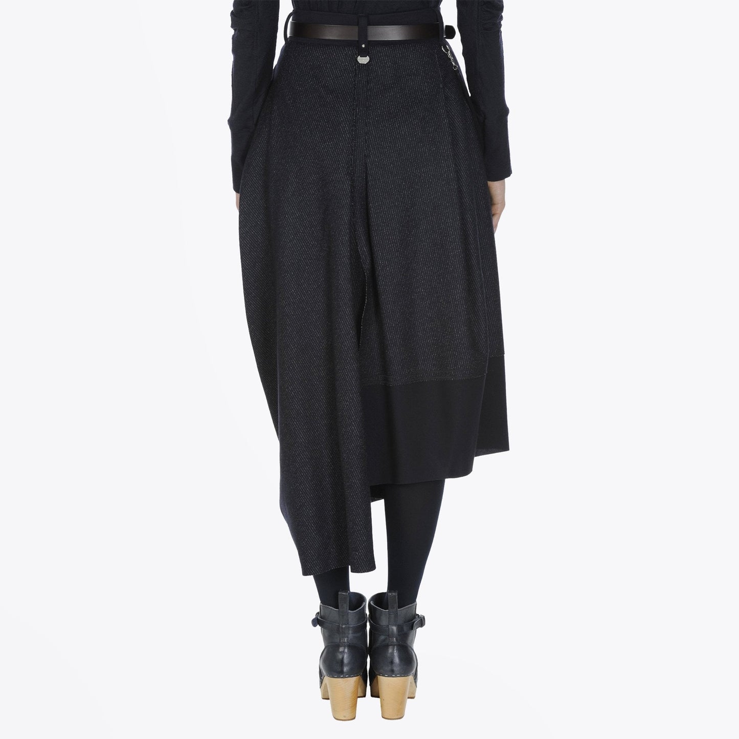 Jaunty - Asymmetric Pants-Skirt - Navy/Grey