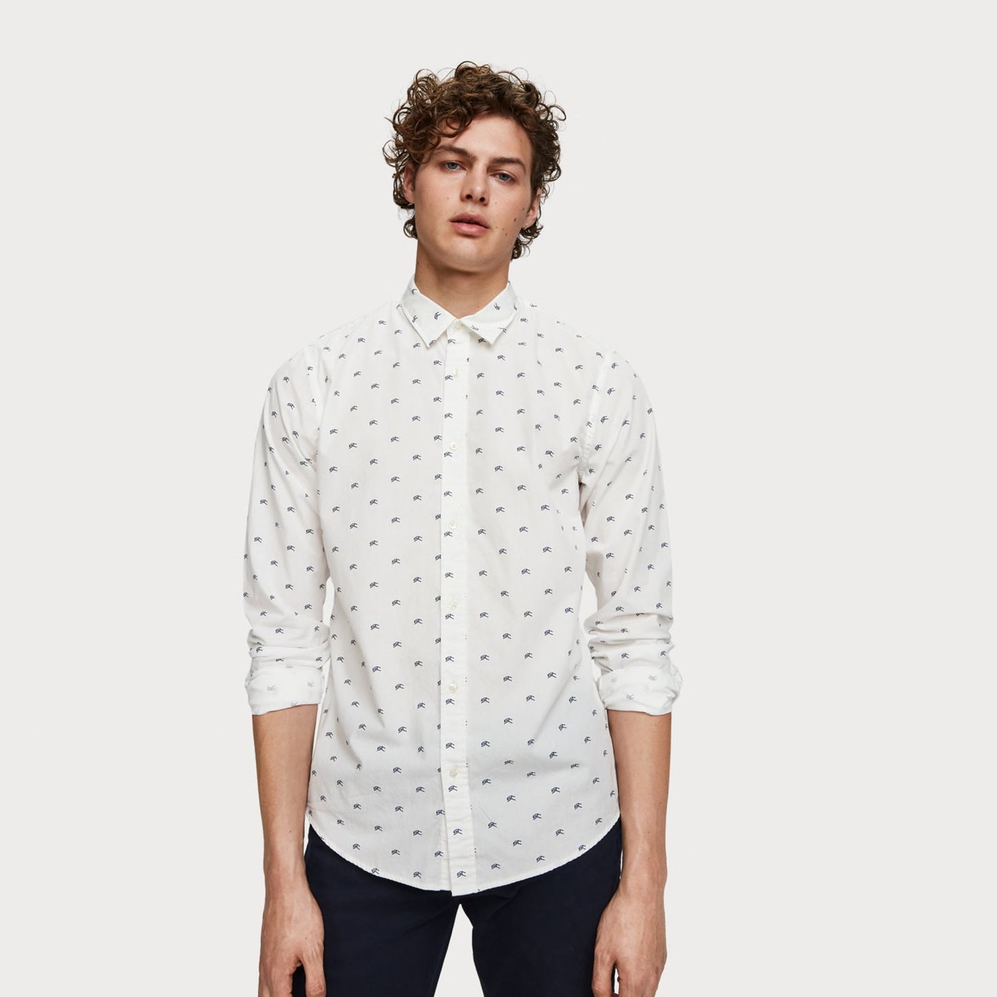 - All-Over Printed Shirt - White