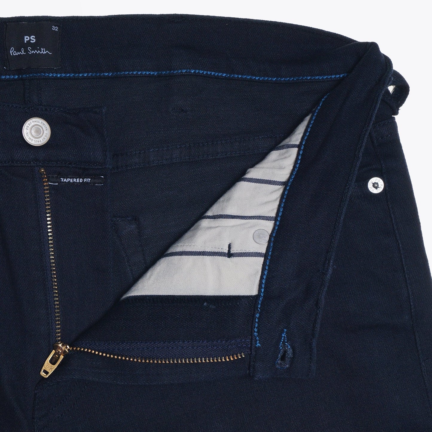 - Reflex Tapered Denim Jeans - Blue/Black