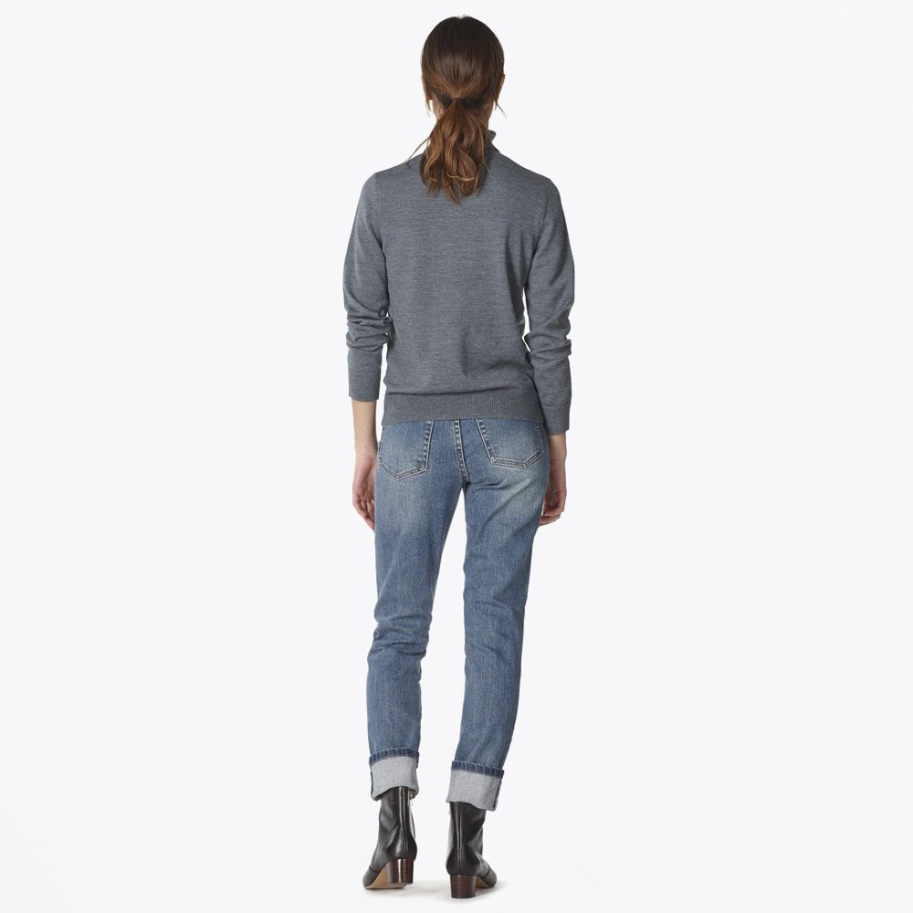 - Sandra - Roll-Neck Sweater - Grey