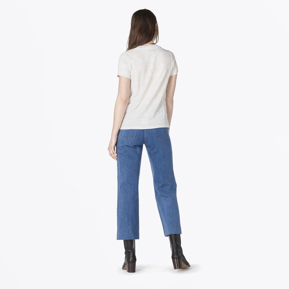 - Aline - Embroidered T-shirt - White