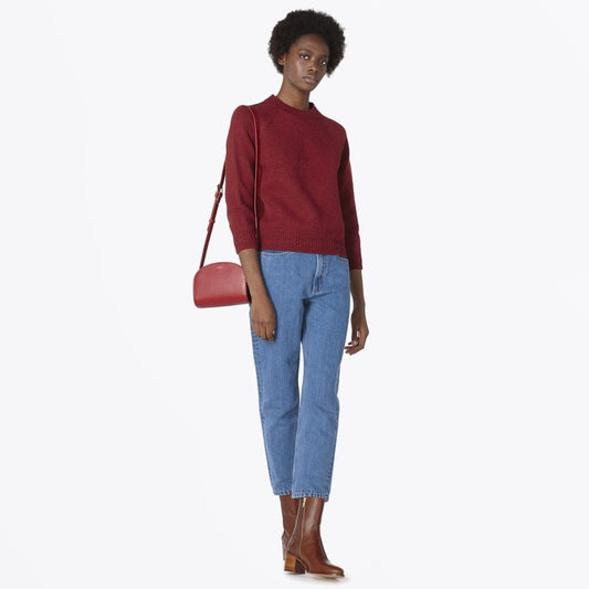 - Wicklow - Crew Knitted Sweater  - Red