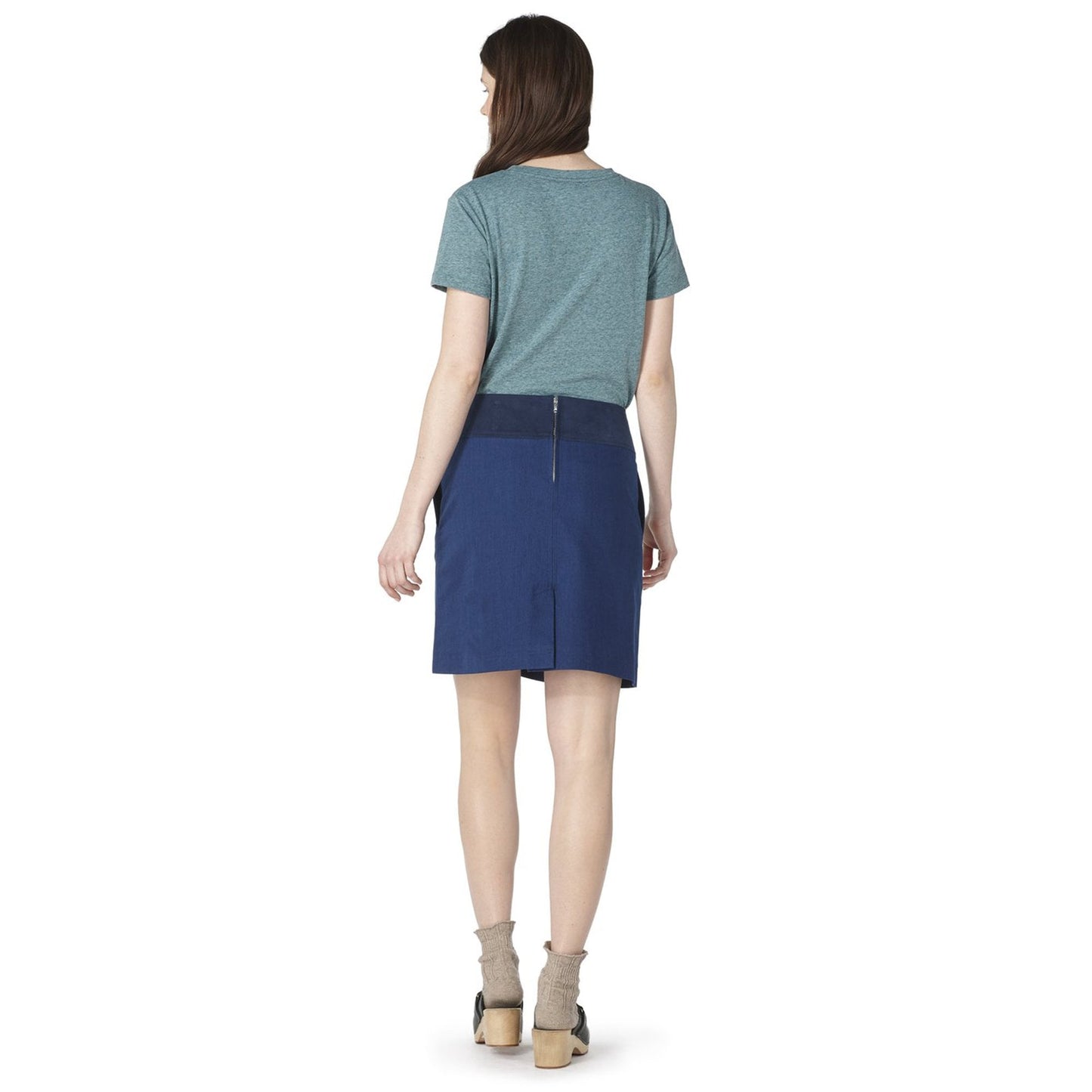 - Suzie - Classic Cotton Tee - Blue/Green