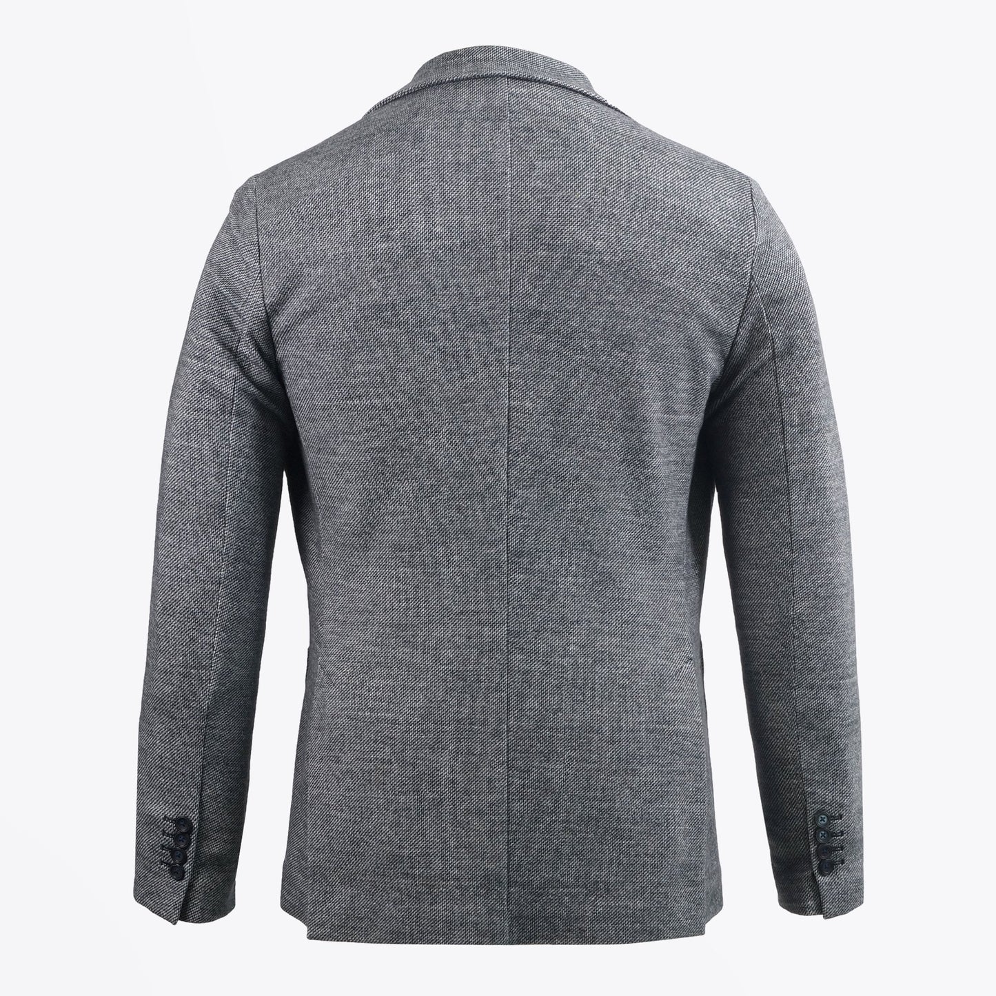 - Fine Printed Stretch Blazer - Blue