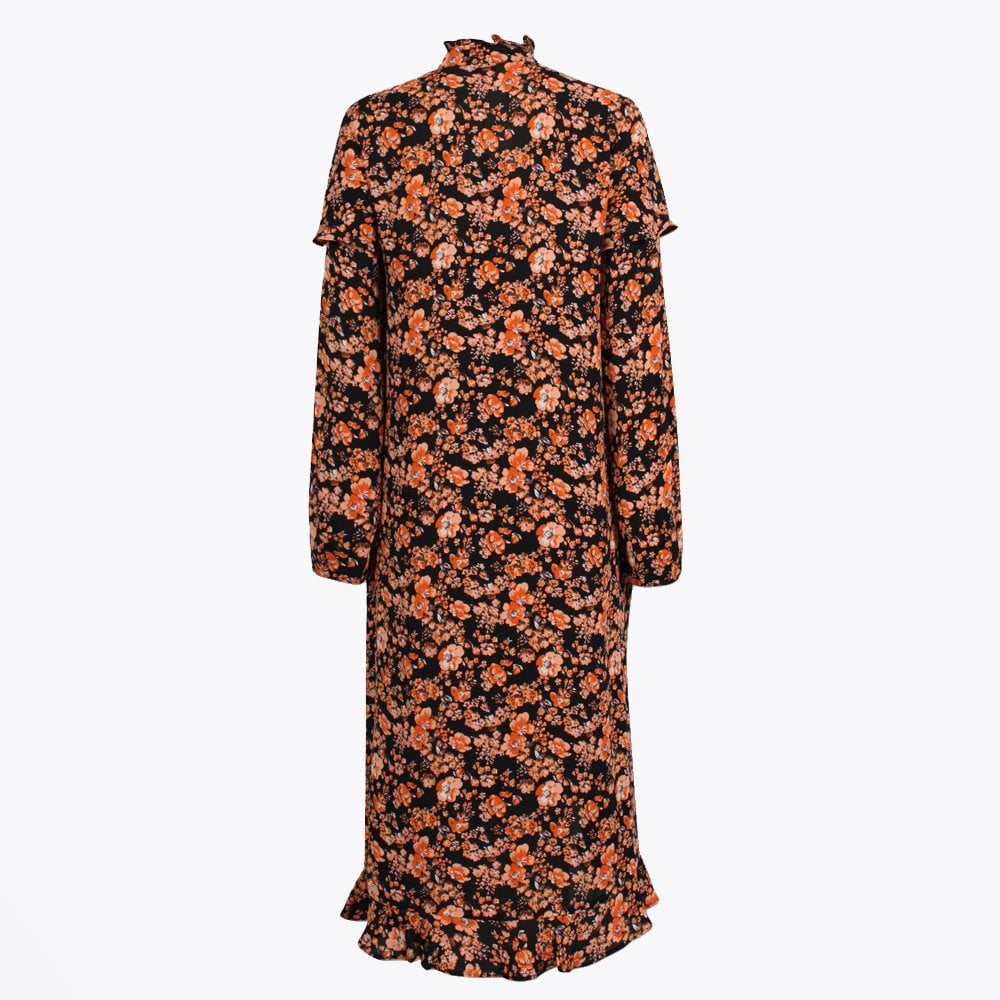 - Ani Floral Print Dress - Black