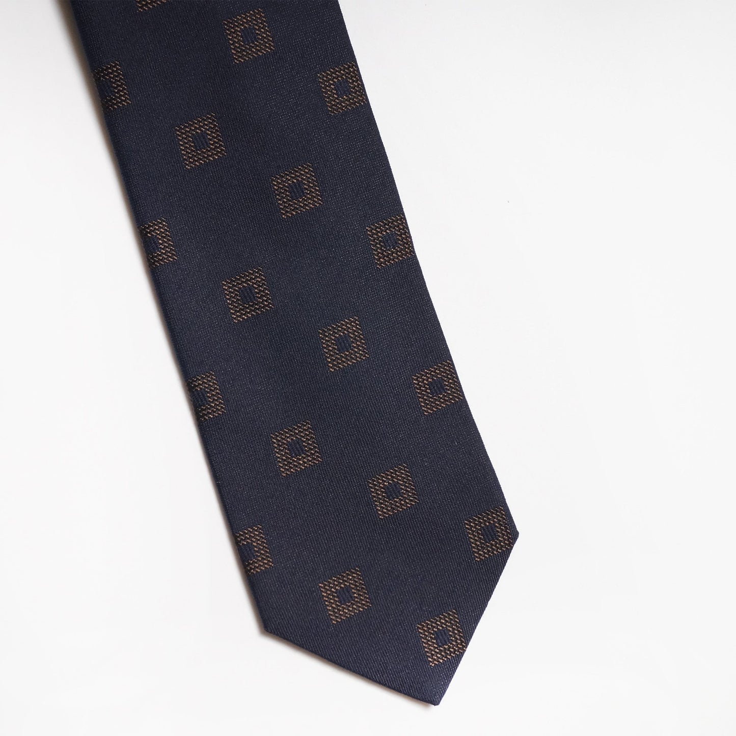 - Silk Square Tie - Navy