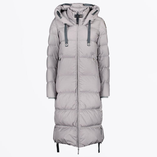 Panda - Longline Parka Puffa Coat - Silver