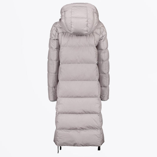 Panda - Longline Parka Puffa Coat - Silver