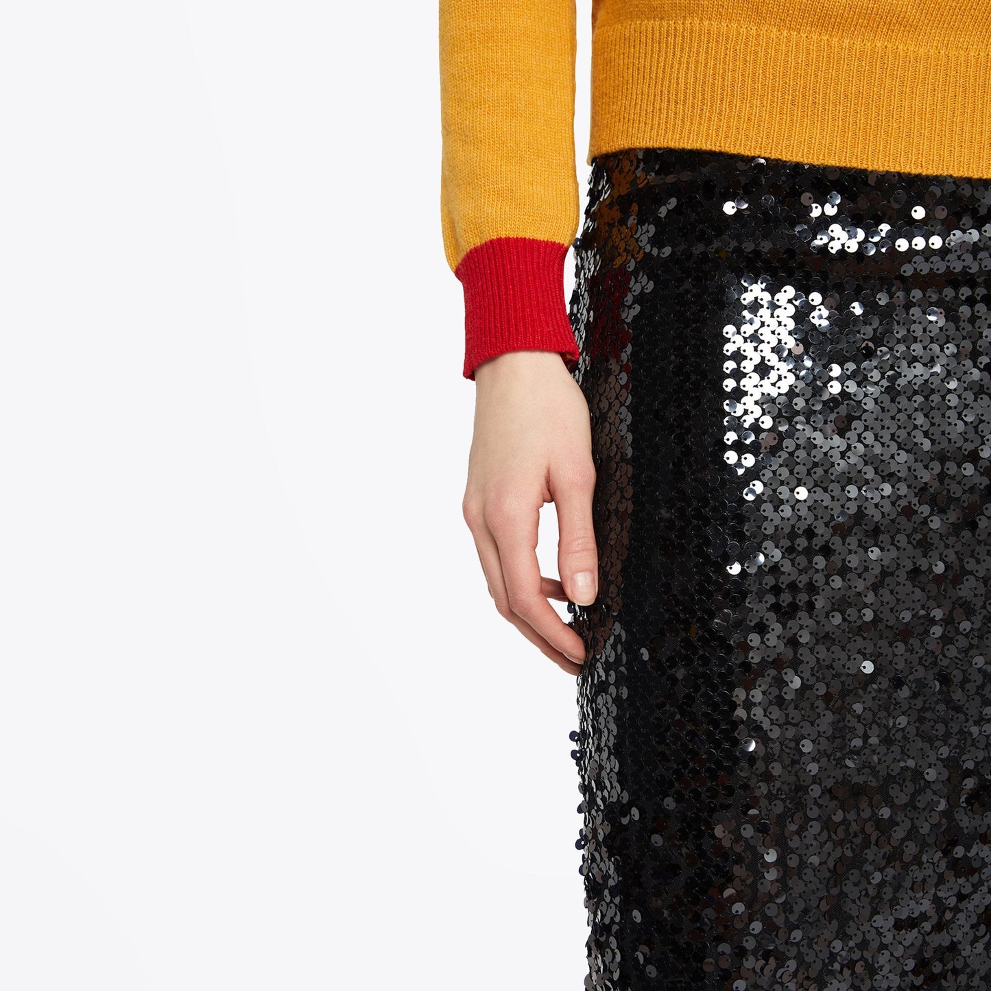 - Sequin Skirt - Black