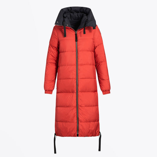 -  Reversible Sleeping Bag Parka Coat - Pencil/Faded Rose