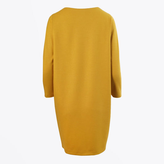 - Wool Flared Dress - Yellow