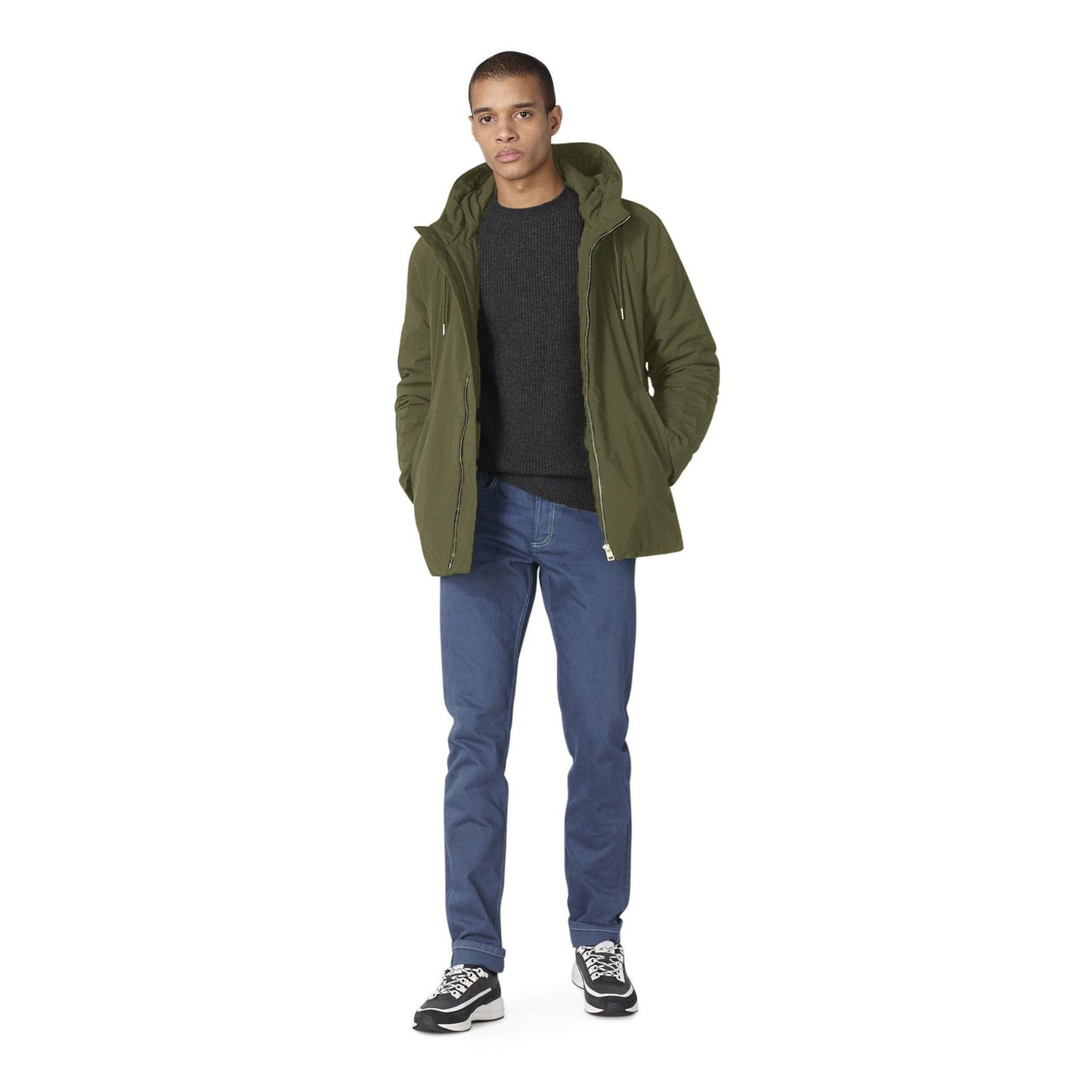 -  Technical Parka Coat - Green