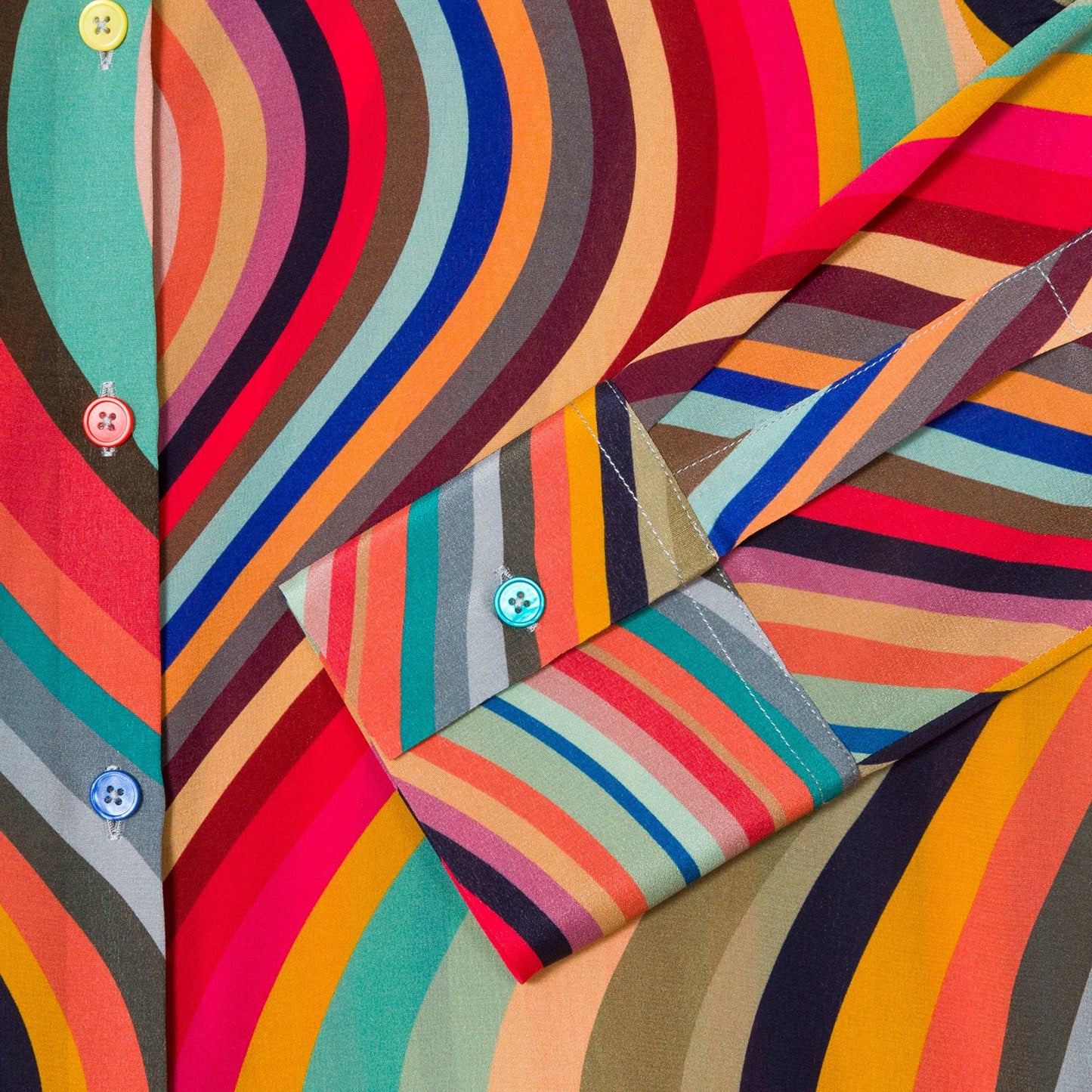 - 'Swirl' Print Silk Shirt - Multi