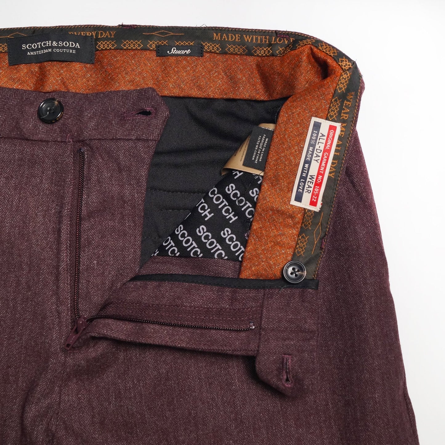 - Stuart - Classic Chino - Burgundy