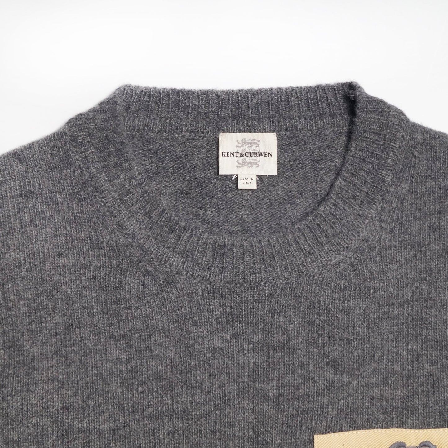 - Wool Crew Neck Pullover - Grey