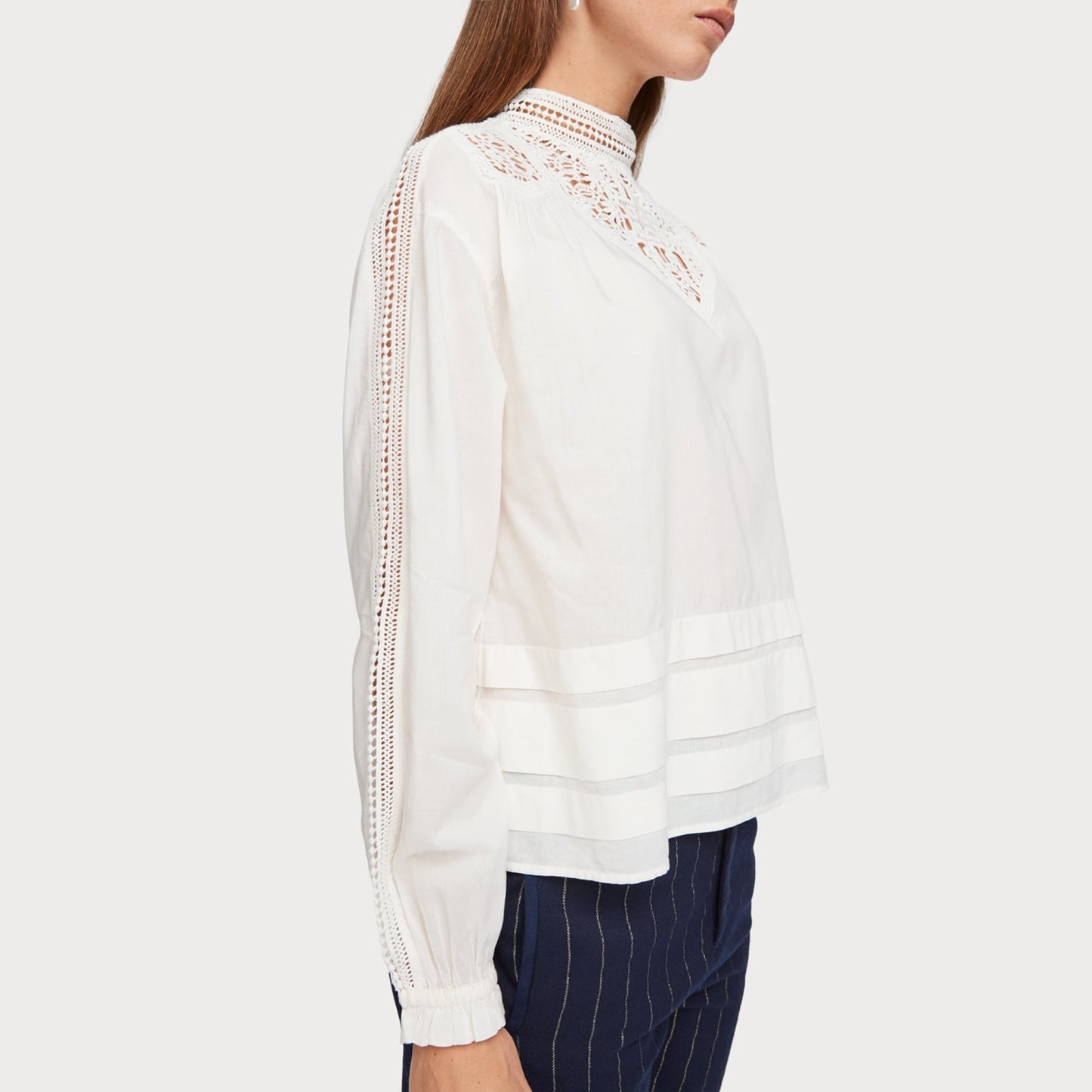 Lace Detail Top - Off-White