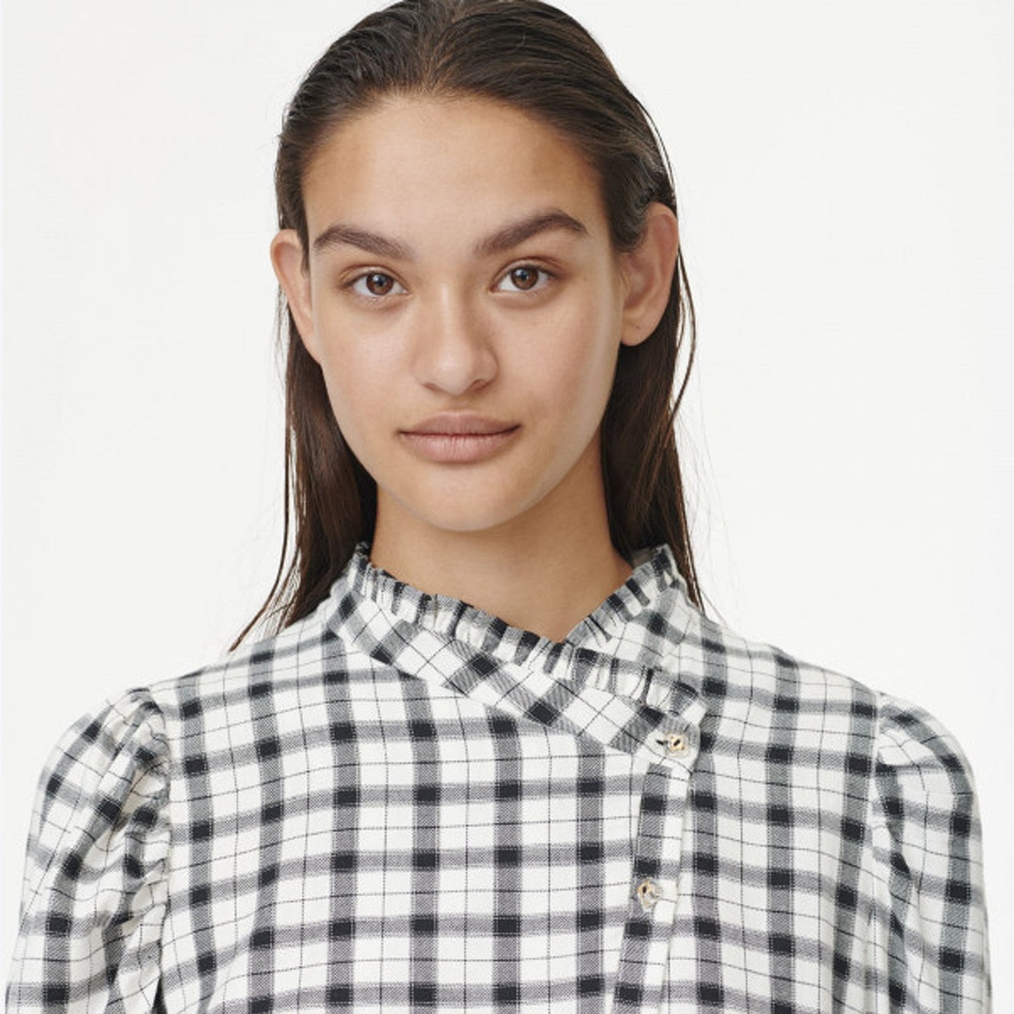 - Checked Shirt - White