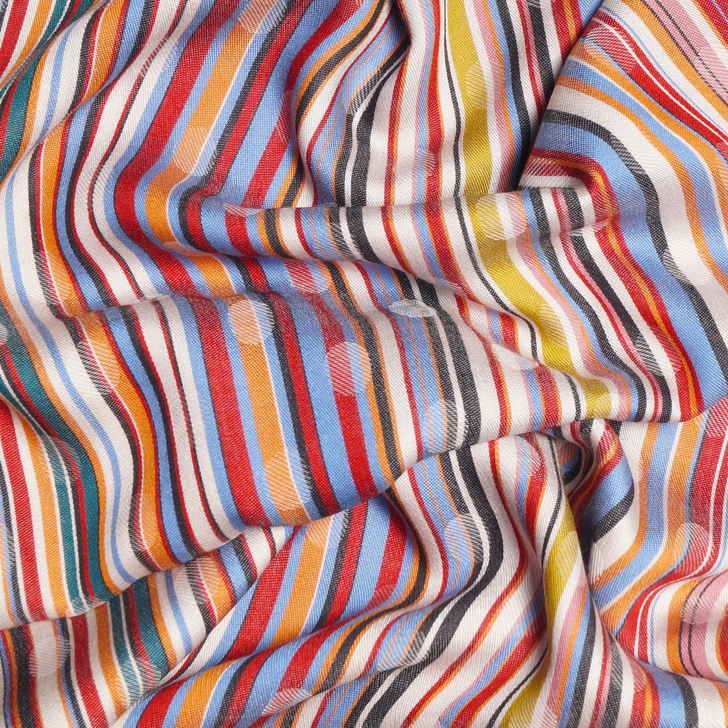 - Stripe Polka Dot Scarf - Multi