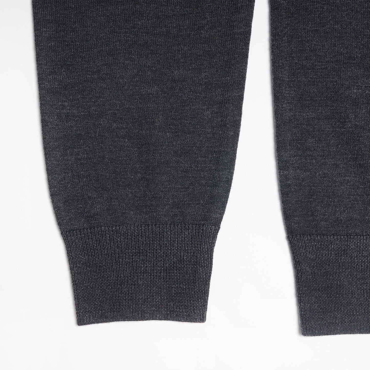 Merino Wool Long-Sleeve Polo Shirt - Charcoal