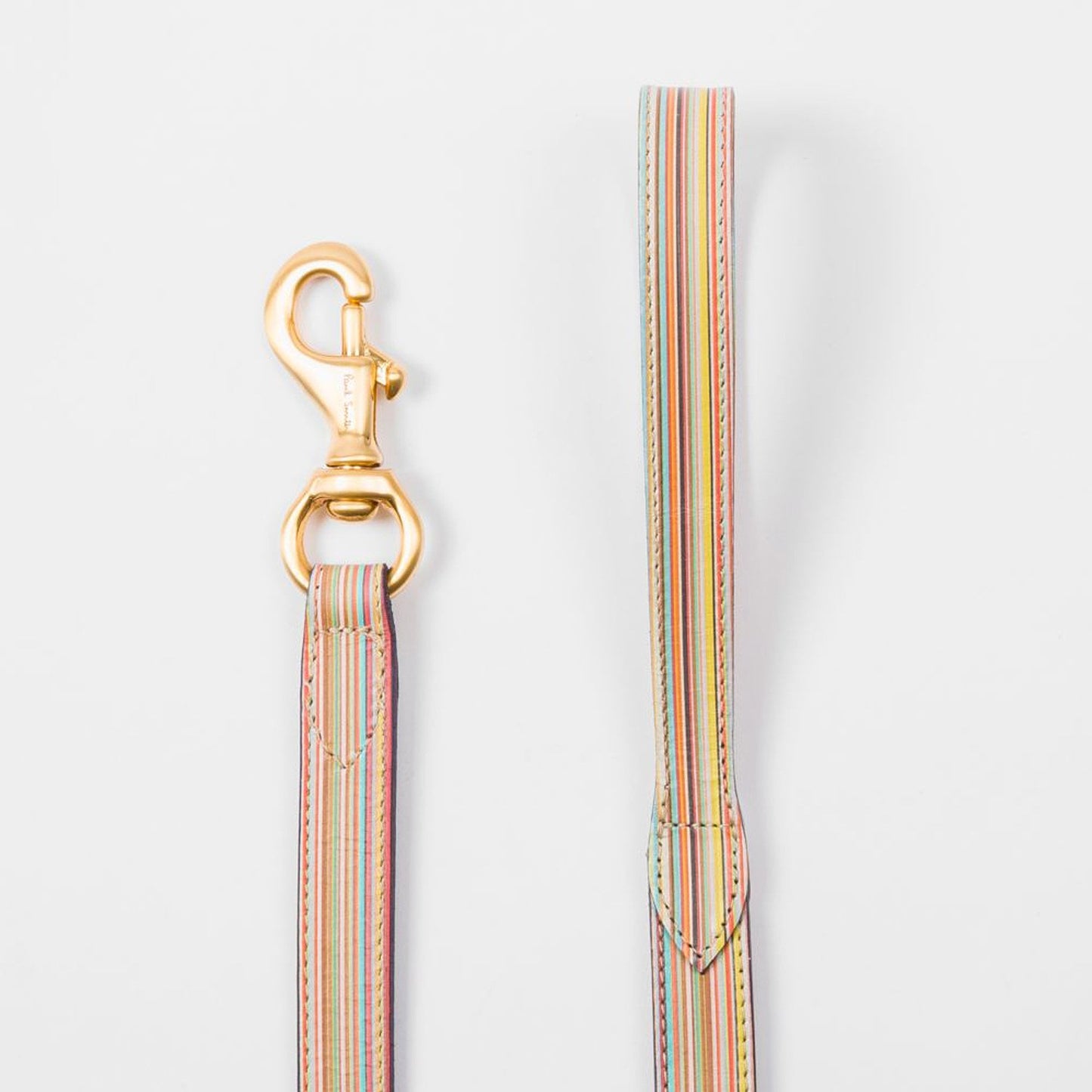 Leather Signature Stripe Dog Lead - Multi