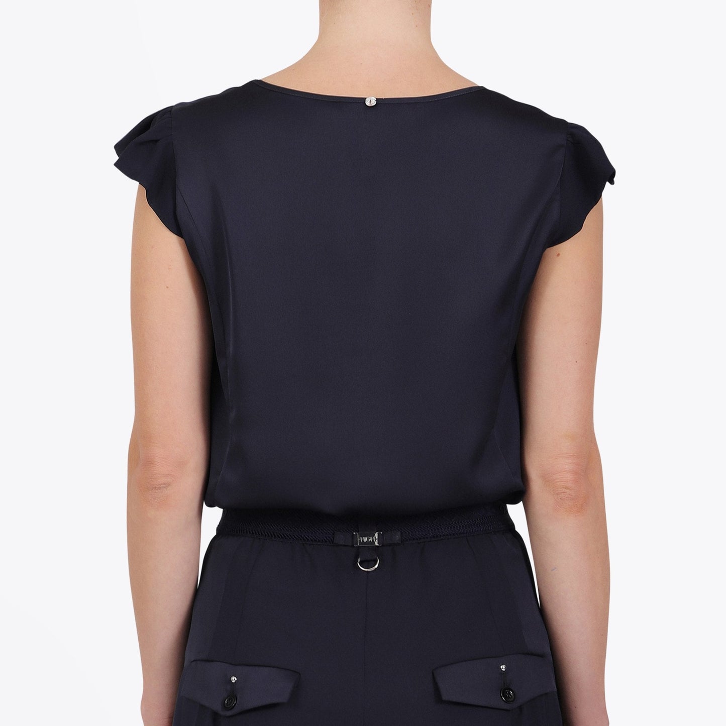 - Swift - Cap Sleeve Top - Navy